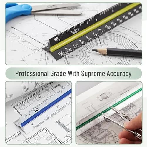 Mr. Pen Architectural Scale Ruler 12 Inch (30 cm) 3-Pack | Precision Drafting Tool for Architects & Engineers thumbnail 5
