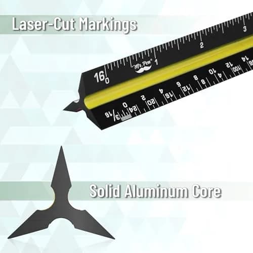 Mr. Pen Architectural Scale Ruler 12 Inch (30 cm) 3-Pack | Precision Drafting Tool for Architects & Engineers thumbnail 6