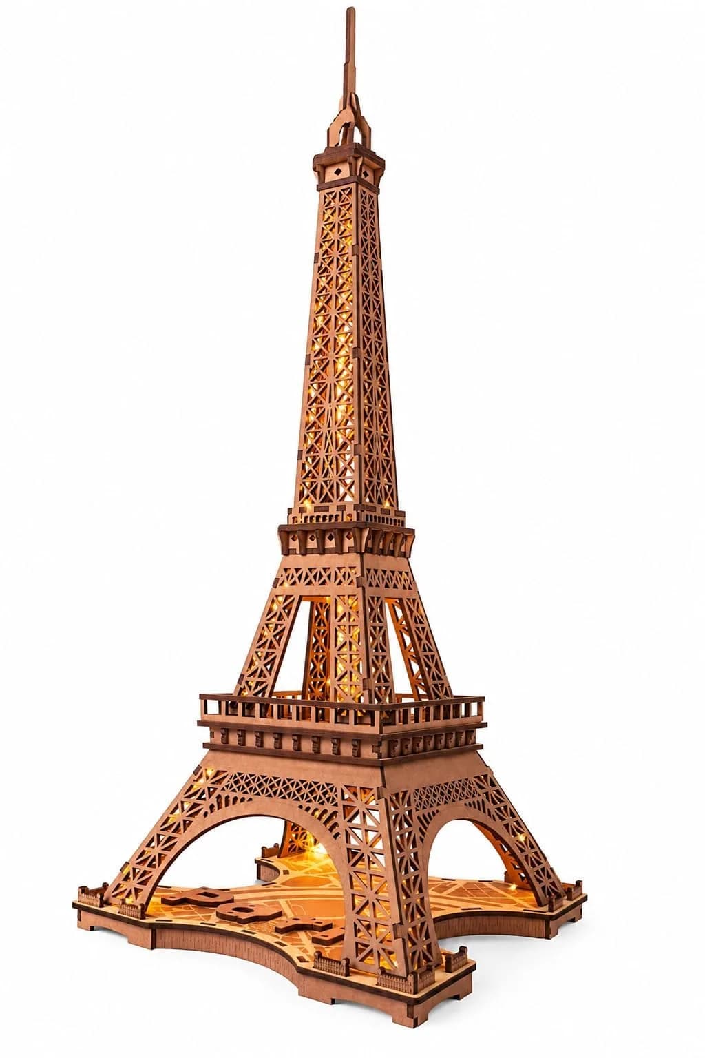 ROBOTIME 3D Puzzle for Adults DIY Model Building Kit Wooden Eiffel Tower | Elegant Architecture Toy