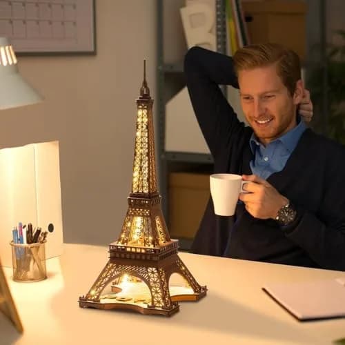 ROBOTIME 3D Puzzle for Adults DIY Model Building Kit Wooden Eiffel Tower | Elegant Architecture Toy thumbnail 4