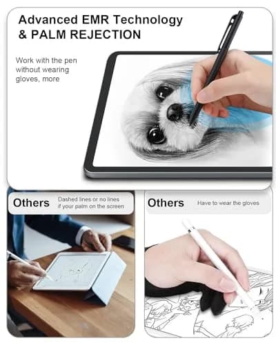 Whaleme EMR Stylus with Eraser, 4096 Pressure Pen for reMarkable 2 | Palm Rejection & Tilt Support thumbnail 5