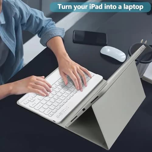 TQQ Keyboard Case for iPad Air 13" & Pro 12.9" | Compatibility & Auto Wake (70-120c) thumbnail 6