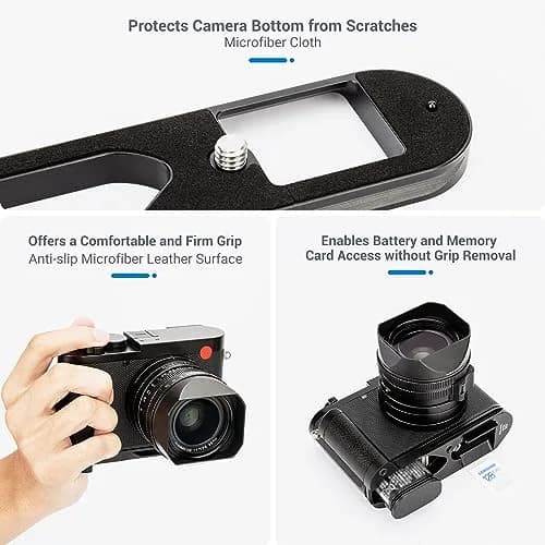 JJC Metal Hand Grip Handgrip L Bracket for Leica Q3/Q3 43 Cameras | Comfortable, Secure Hold thumbnail 4