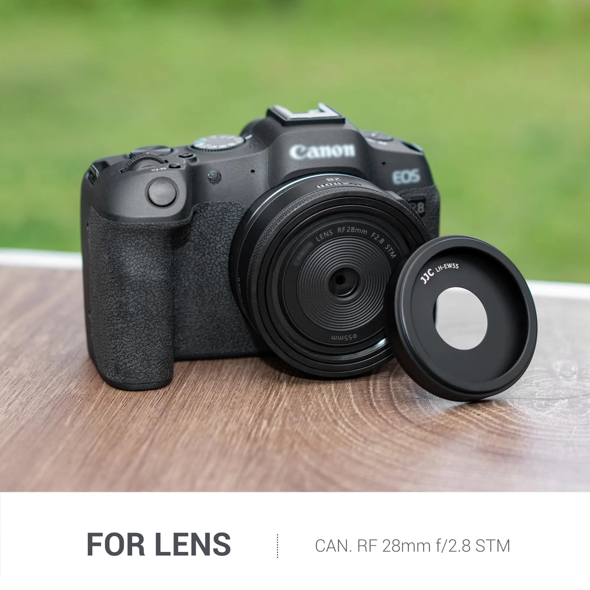 JJC EW-55 Lens Hood for Canon RF 28mm f/2.8 STM, 55mm Filter/Cap Compatible | Aluminum Alloy, Flare Reduction - view 2