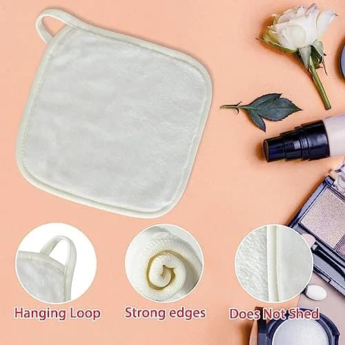 Natwag Makeup Remover Cloths 15cm x 15cm (6" x 6") | Gentle Microfiber Face Washcloths for All Skin Types, 12 Pack thumbnail 4