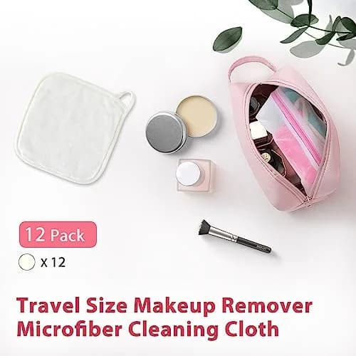 Natwag Makeup Remover Cloths 15cm x 15cm (6" x 6") | Gentle Microfiber Face Washcloths for All Skin Types, 12 Pack thumbnail 5