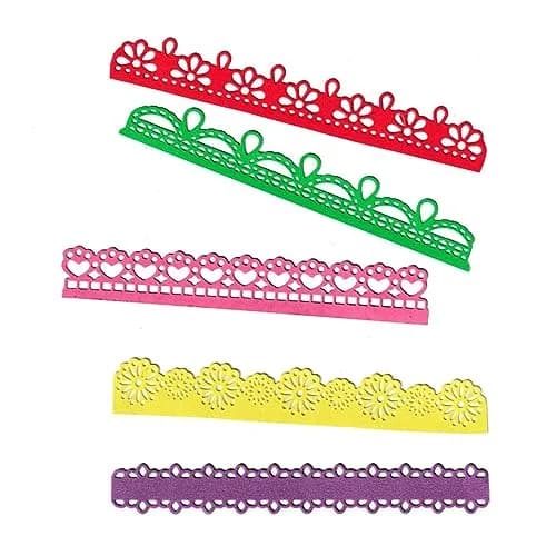 NVZBL 5pcs Lace Border Cutting Dies, Flower Love Heart Lace Die Cuts 12cm x 15cm | Metal Embossing Stencils for Card Scrapbooking thumbnail 7