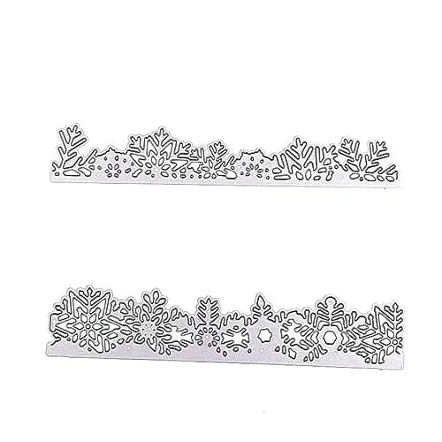 NVZBL Snowflake Lace Cutting Dies 2pcs | Winter Snow Border Embossing Stencils for Scrapbooking & DIY Crafts thumbnail 6