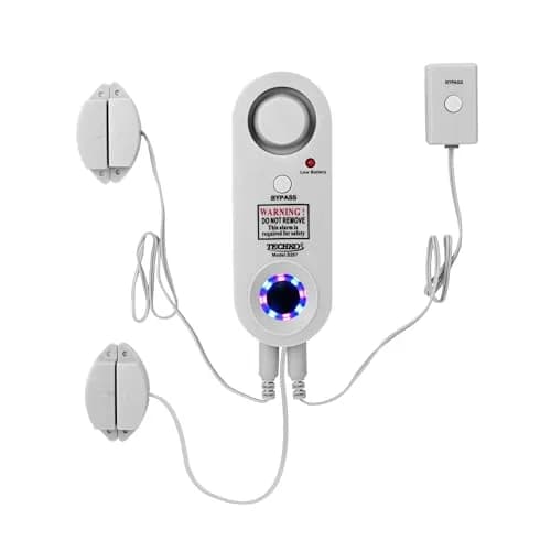 TECHKO ALARM S287 | Weather-Resistant Indoor/Outdoor Pool Alarm with LED Strobe & 115 dB Siren thumbnail 1