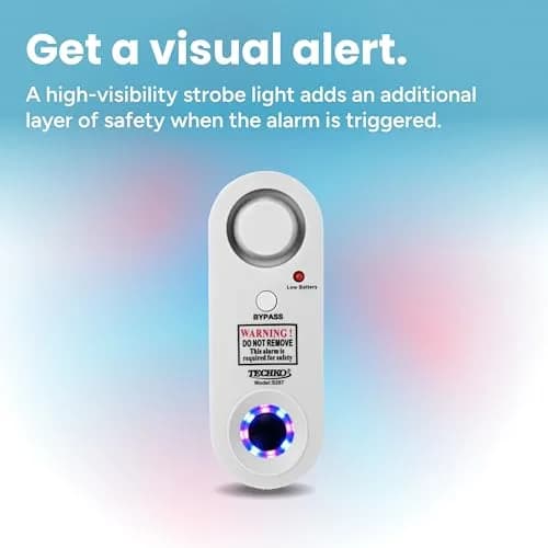 TECHKO ALARM S287 | Weather-Resistant Indoor/Outdoor Pool Alarm with LED Strobe & 115 dB Siren thumbnail 4