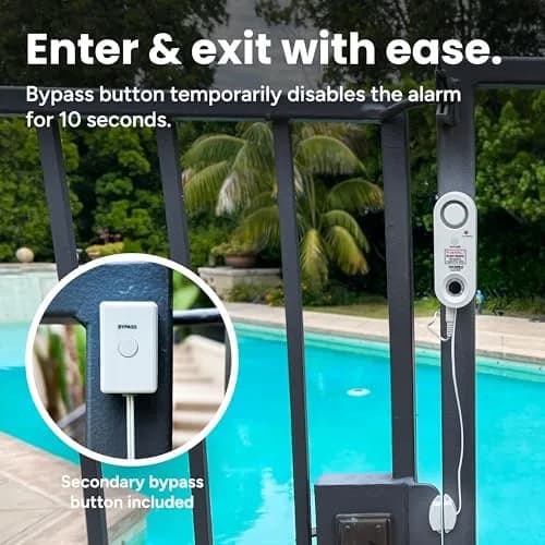 TECHKO ALARM S287 | Weather-Resistant Indoor/Outdoor Pool Alarm with LED Strobe & 115 dB Siren thumbnail 5