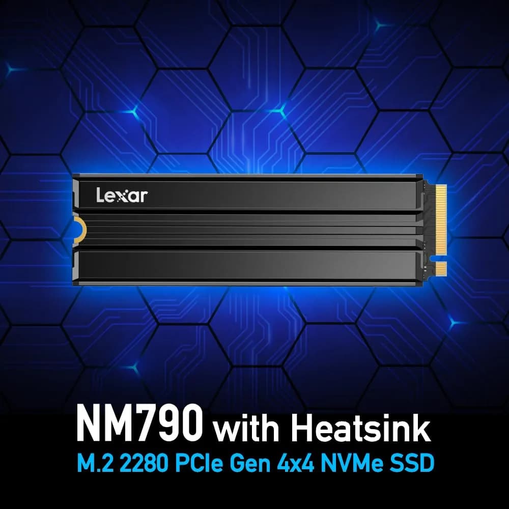 Lexar 2TB NM790 NVMe SSD w/Heatsink, 2000 GB (2 TB) | PCIe Gen 4x4 Speeds Up to 7400MB/s Read - view 2