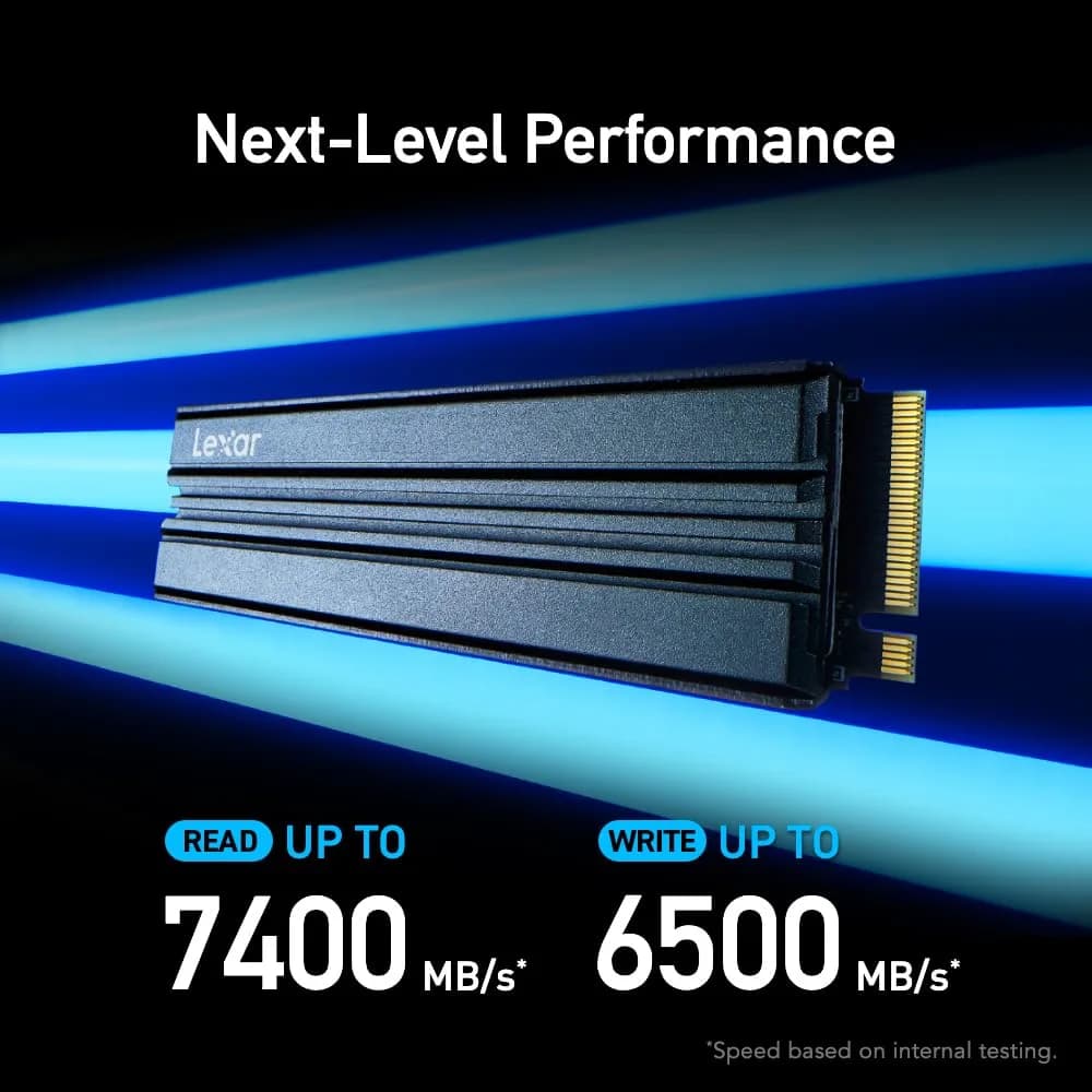 Lexar 2TB NM790 NVMe SSD w/Heatsink, 2000 GB (2 TB) | PCIe Gen 4x4 Speeds Up to 7400MB/s Read - view 3