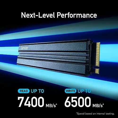 Lexar 2TB NM790 NVMe SSD w/Heatsink, 2000 GB (2 TB) | PCIe Gen 4x4 Speeds Up to 7400MB/s Read thumbnail 3