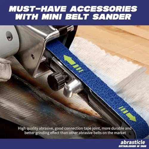 abrasticle Zirconia Sanding Belts 1/2" x 18" | Metal & Wood Finish (70-120 chars) thumbnail 5