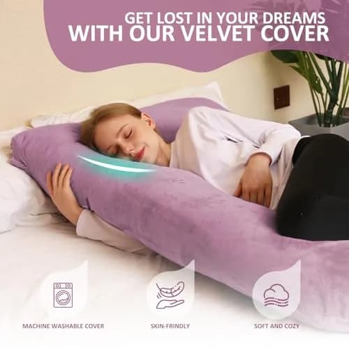 Chilling Home Pregnancy Pillows for Sleeping-U Shaped Full Body Pillow 58 inch | Symmetrical Support for Comfort & Postpartum Use thumbnail 5