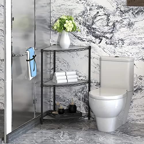 Dolonm 6 Tier NSF Corner Wire Shelf Shelving Unit 18 x 18 x 72 Inch | Heavy Duty Adjustable Metal Storage Rack with Leveling Feet & Shelf Liners thumbnail 5