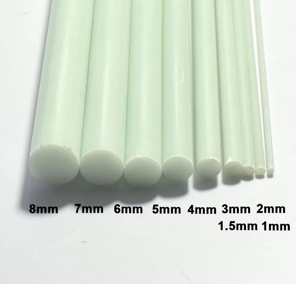 MOKOVI Round Fiberglass Solid Rod Blank 2mm x 420mm | 10 Pcs Pack for DIY & Sports - view 3