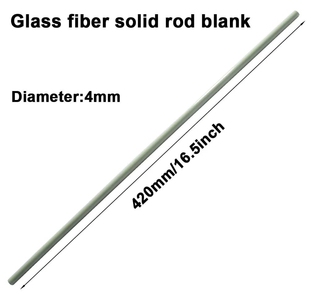 MOKOVI Round Fiberglass Solid Rod Blank 4mm x 420mm | 10 Pcs Pack for DIY & Sports Equipment - view 2