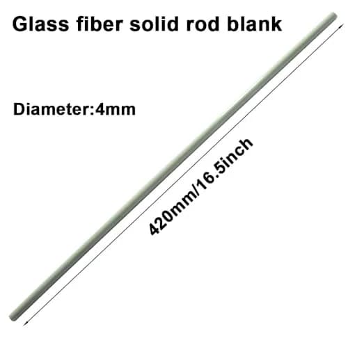 MOKOVI Round Fiberglass Solid Rod Blank 4mm x 420mm | 10 Pcs Pack for DIY & Sports Equipment thumbnail 2