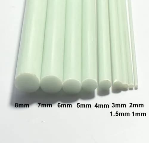 MOKOVI Round Fiberglass Solid Rod Blank 4mm x 420mm | 10 Pcs Pack for DIY & Sports Equipment thumbnail 3