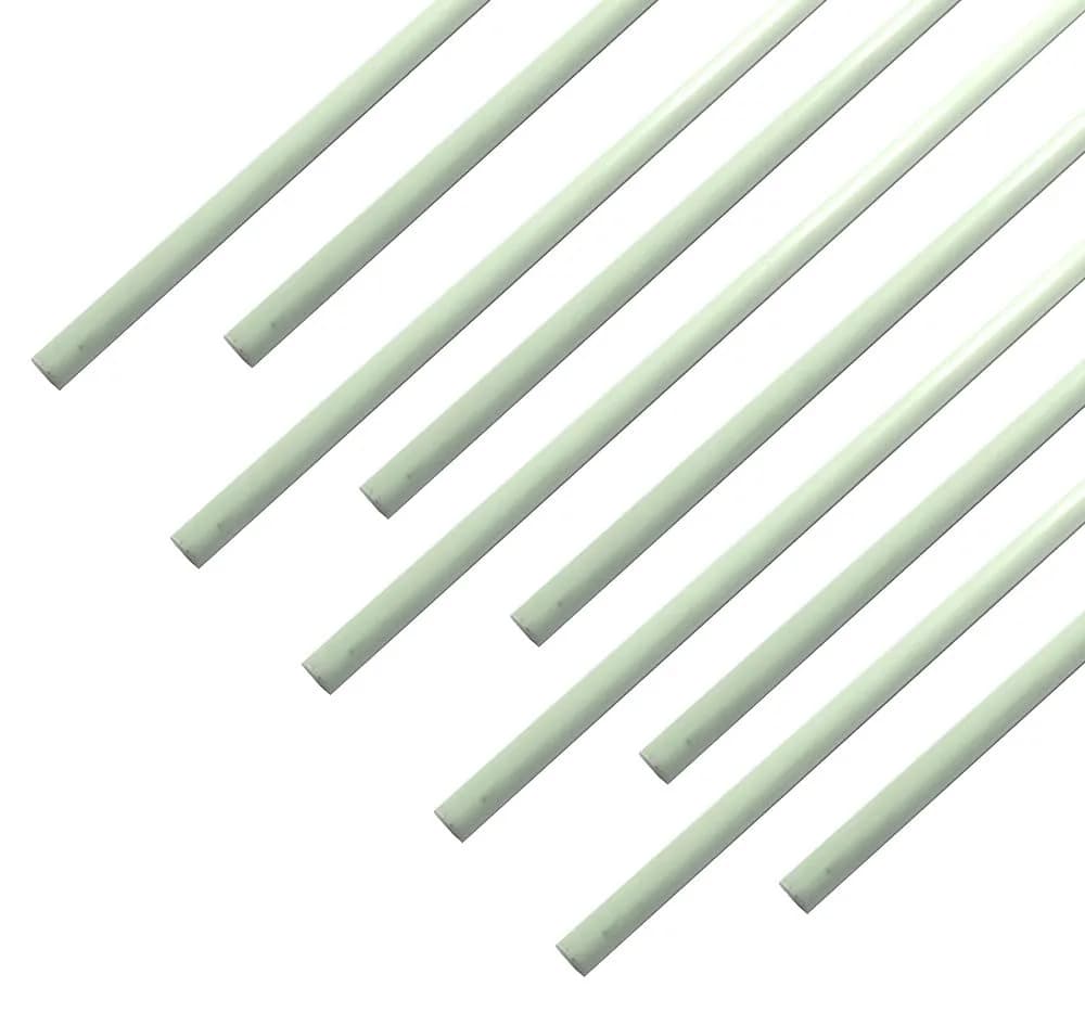 MOKOVI Round Fiberglass Solid Rod Blank 5mm x 420mm (10 Pcs) | High Strength, Corrosion Resistant DIY Material