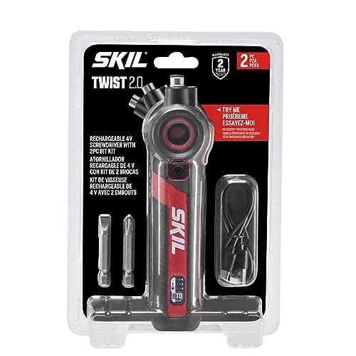 Skil Twist 2.0 Rechargeable 4V Screwdriver | Pivoting Head & USB-C Charging thumbnail 1