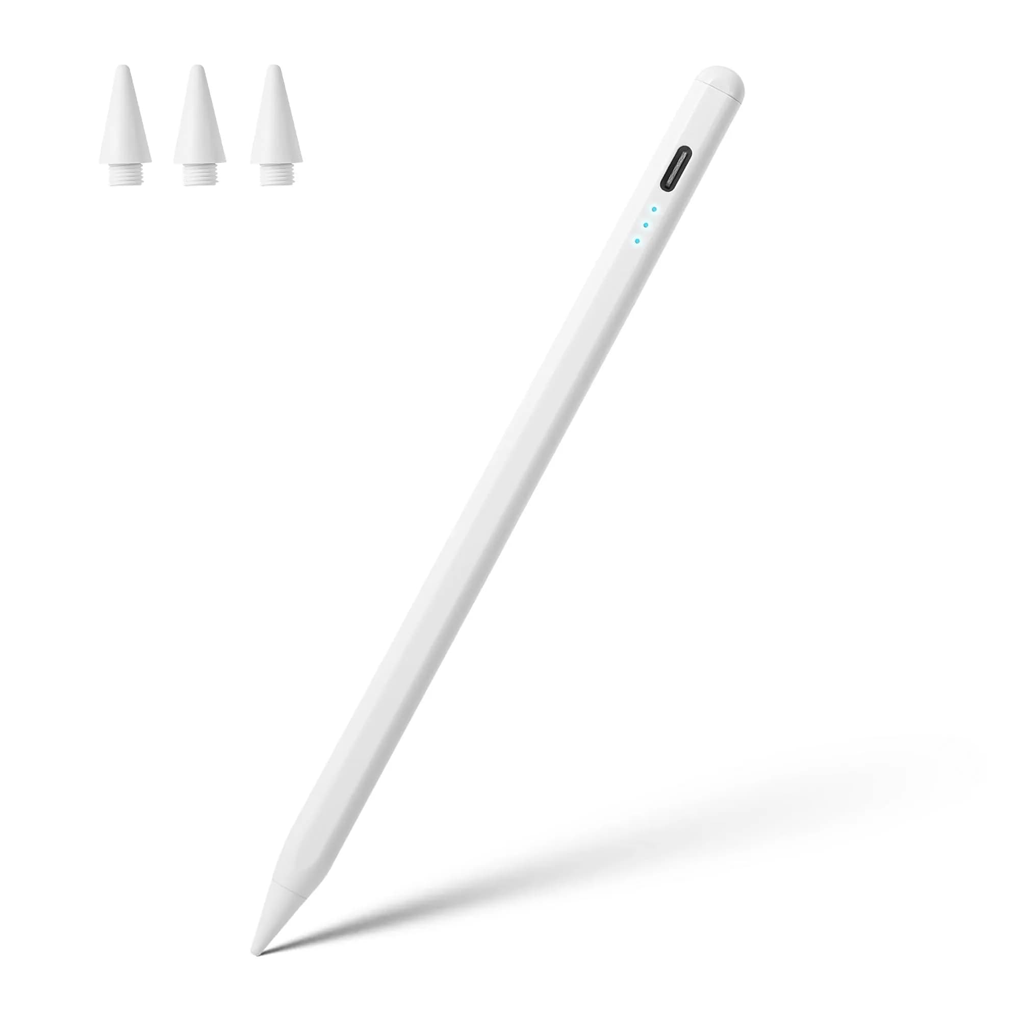 Waiktyne Stylus Pen for iPad Pro 13 inch M4, iPad Air M3 M2, iPad Mini A17 Pro, iPad 11th 10th 9th 8th 7th 6th Gen - White