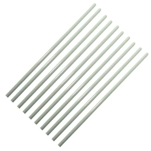 MOKOVI 8mm x 420mm Round Fiberglass Solid Rods | Pack of 10 | High Strength & Corrosion Resistant — 8mmX 420mm
