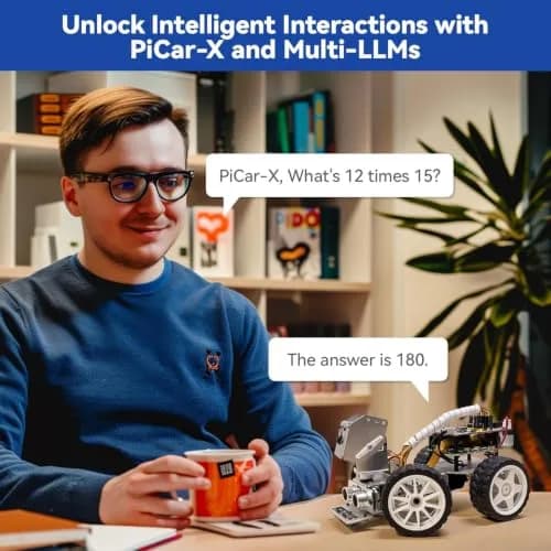 SunFounder PiCar-X AI Robot Smart Car Kit for Raspberry Pi 5/4/3B+/Zero 2w | Python & Scratch Programming thumbnail 4