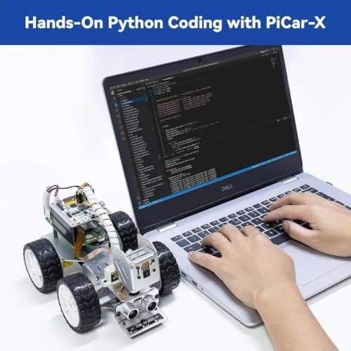 SunFounder PiCar-X AI Robot Smart Car Kit for Raspberry Pi 5/4/3B+/Zero 2w | Python & Scratch Programming thumbnail 7