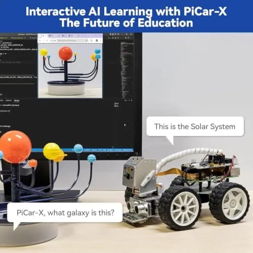 SunFounder PiCar-X AI Robot Smart Car Kit for Raspberry Pi 5/4/3B+/Zero 2w | Python & Scratch Programming thumbnail 3