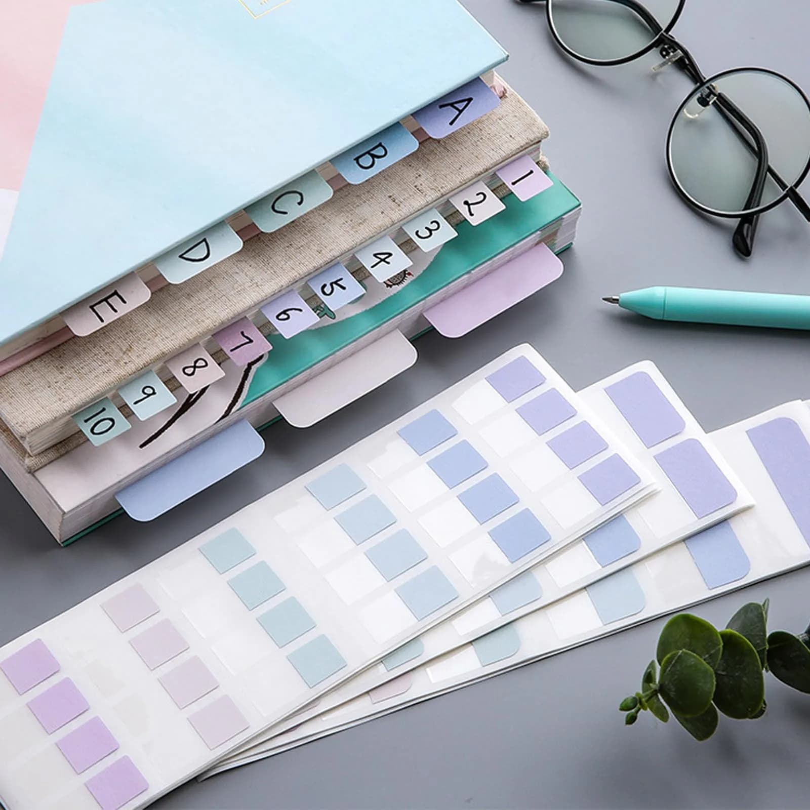 ELII 480 Pcs Morandi Colour Sticky Index Tabs, 5.1cm (2 Inch) Writable & Repositionable Page Markers - 12 Colours - view 7