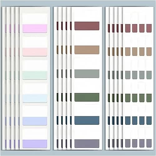 ELII 480 Pcs Morandi Tabs 2 Inch Sticky Index Tabs, Book Tabs Writable and Repositionable File Tabs Flags, Colored Page Markers 12 Colors | Bulk Pack Value Pack thumbnail 1