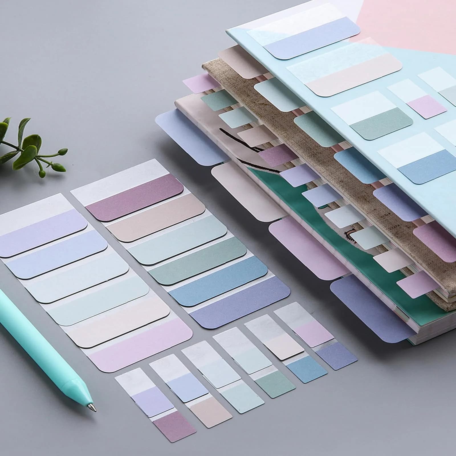 ELII 480 Pcs Morandi Colour Sticky Index Tabs, 5.1cm (2 Inch) Writable & Repositionable Page Markers - 12 Colours - view 3