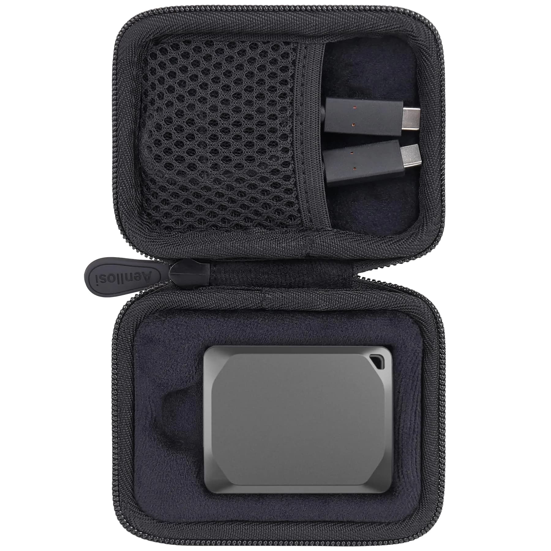 Aenllosi Hard Case for Crucial X9 X9 Pro X10 X10 Pro 1TB/2TB | Shock & Waterproof Protection (70-120 chars) — Black