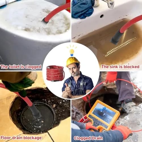 YETIANICAL Sewer Jetter Kit for Pressure Washer, 5800 PSI 50ft Drain Cleaner Hose with 1/4 Inch Quick-Connect Nozzles | Unclogs Drains and Gutters thumbnail 5