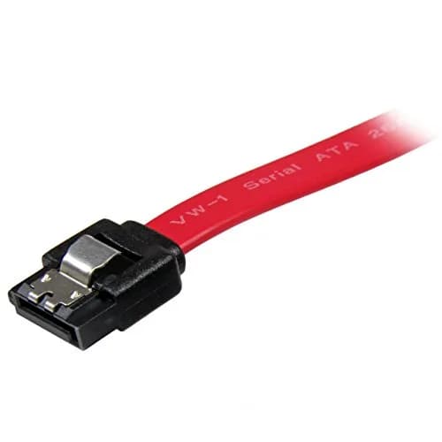 StarTech.com 12in Latching SATA Cable - SATA (R) to SATA (R) - 1 ft - Red - Pack of 2 | Supports SATA 3.0 6Gbps thumbnail 2