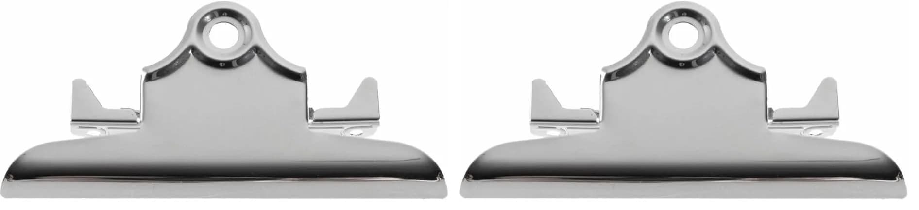 Business Source Metal Clip for Clipboards, Pack of 2 | Nickel-Plated for Durability — Silver