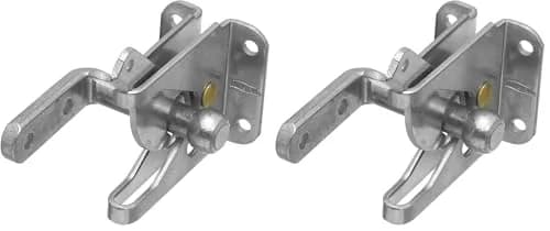 National Hardware N101-352 Automatic Gate Latch 2 Pack | Zinc Plated Alloy Steel for Out-Swing Gates thumbnail 1