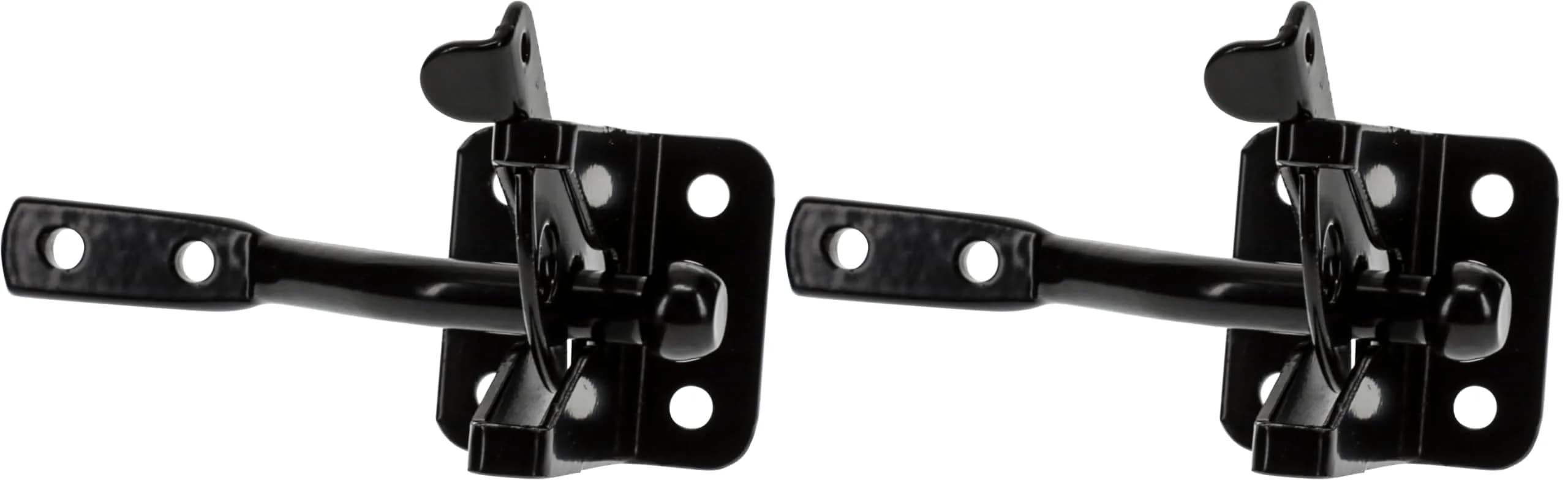 National Hardware Automatic Gate Latch N184-861 Black Pack of 2 | Heavy Duty Steel for Outswing Gates — Pack of 2