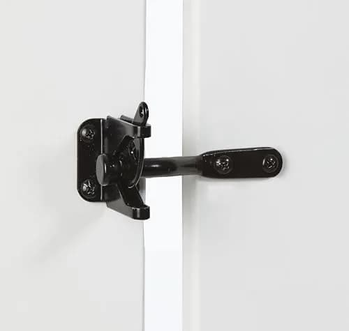 National Hardware Automatic Gate Latch N184-861 Black Pack of 2 | Heavy Duty Steel for Outswing Gates thumbnail 2