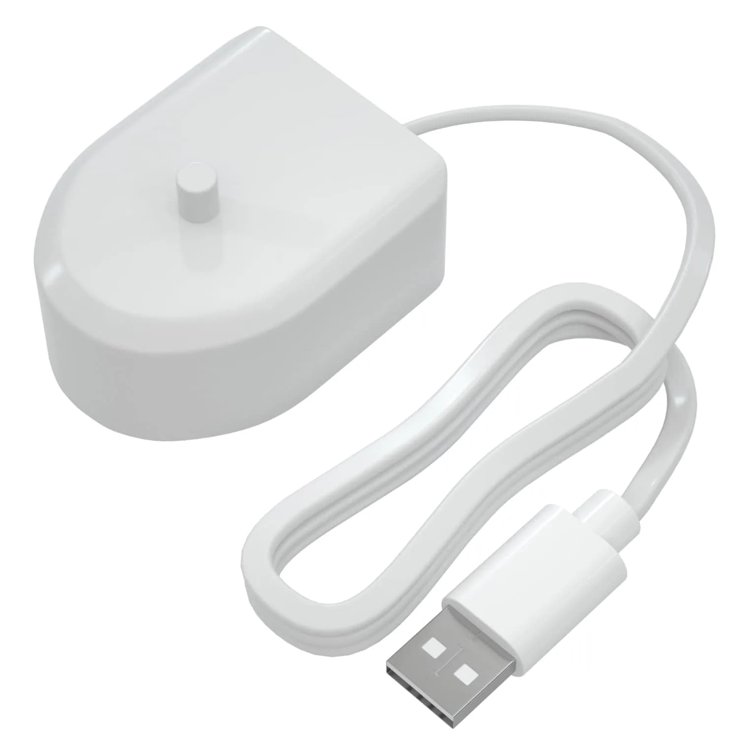 HYGAMOCC Replacement USB Charger Base for Philips Sonicare Electric Toothbrush HX6100, Compatible with HX3000/HX6000/HX8000/HX9000 Series, Waterproof IP67 Portable Travel — white