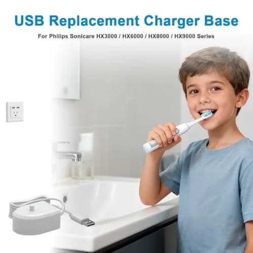 HYGAMOCC Replacement USB Charger Base for Philips Sonicare Electric Toothbrush HX6100, Compatible with HX3000/HX6000/HX8000/HX9000 Series, Waterproof IP67 Portable Travel thumbnail 3