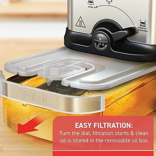 T-Fal EZ Clean Compact Electric Deep Fryer 1.8L | Oil Filtration & Adjustable Thermostat thumbnail 4