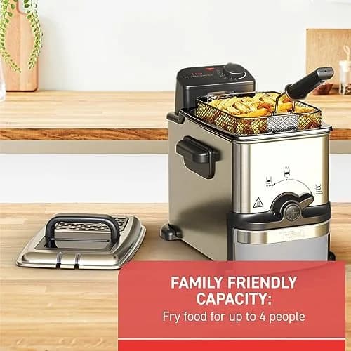 T-Fal EZ Clean Compact Electric Deep Fryer 1.8L | Oil Filtration & Adjustable Thermostat thumbnail 5