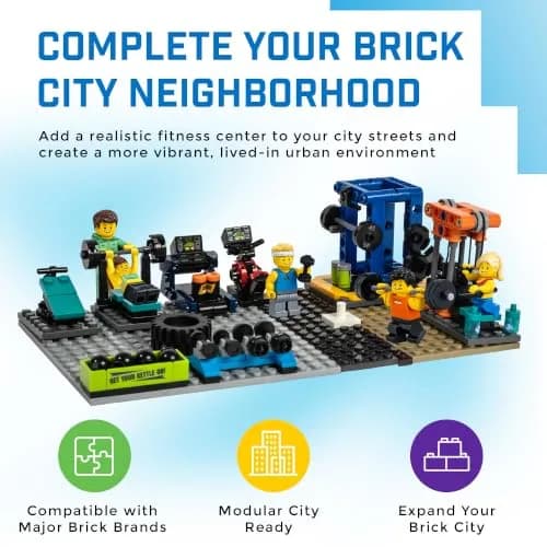 Brick Loot Mini City Gym Building Set 195 Pieces | STEM Educational Toy for Kids Ages 6+ thumbnail 5