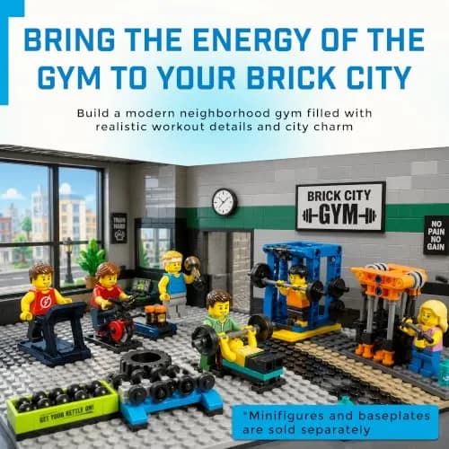 Brick Loot Mini City Gym Building Set 195 Pieces | STEM Educational Toy for Kids Ages 6+ thumbnail 2
