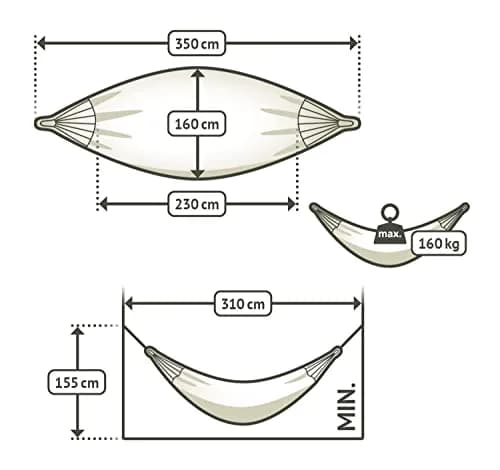 LA SIESTA Flora Classic Cotton Hammock & TreeMount | Large Double Indoor Outdoor thumbnail 4