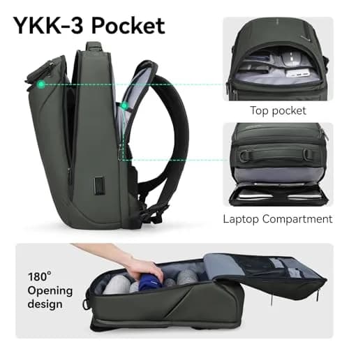 MARK RYDEN Business Backpack for Men, Waterproof 17.3 Inch Laptop Backpack with USB Charging Port & Sport Car Shape Design | High Capacity Travel Bag thumbnail 2